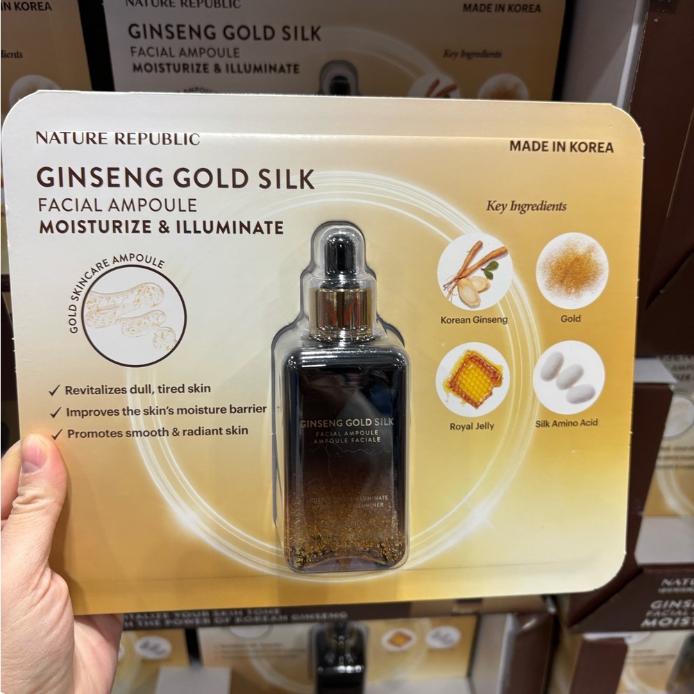 Nature Republic Ginseng Gold Silk Facial Ampoule 3.38 oz/100ml new in box